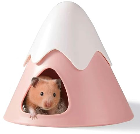 Acsist Hamster Hideout, Snowy Mountain Shape Hamster Hide House