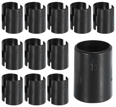 QUARKZMAN Attaches de tablette en fil, 24 pièces de 7/8 pouce (22 mm), clips de verrouillage en plastique pour système de tablettes en fil (12 paires)