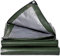 EPFHR Telone impermeabile resistente, 2 m x 4 m, 180 g/m², in plastica PE verde/argento, con occhielli, per mobili da giardino, tetti, gazebo, pannelli laterali, legna da ardere, terreno, copertura