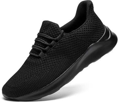 VGPSFN Schuhe Herren Sportschuhe Sneakers Turnschuhe Laufschuhe Freizeitschuhe Tennisschuhe Herren Schuhes rutschfeste Bequeme Leichte Schwarz EU 40