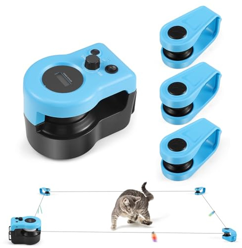 GJCrafts Giocattolo Interattivo per Gatti da Interni - Tapis Roulant Automatico e Telecomandato, Simulatore di Caccia per Animali Domestici con Velocità Regolabile