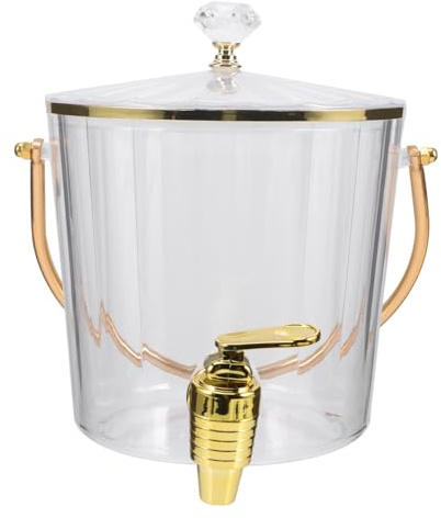 Zerodeko Dispensador De Bebidas Grande Con Tapa De Grifo Contenedor Para Almacenar Jugos Recipientes Para Bebidas Para Fiestas Para Eventos Sociales