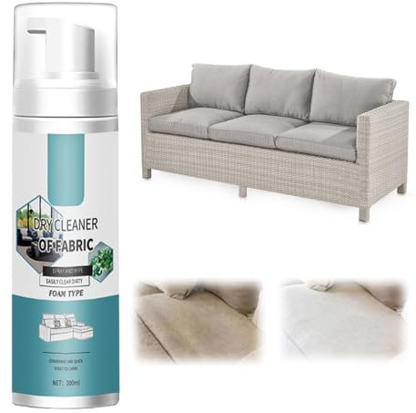 Agente de Limpieza en Seco,Espuma de Limpieza en Seco para Sofá,Spray Limpiador para Sofa de Tela,Spray Limpiador De Limpieza En Seco,Limpiador de Tela para Sofa,Protector De Tela Multiusos,200ml