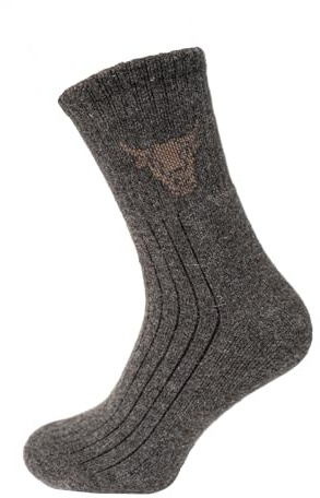 HomeOfSocks Yak Wollsocken – Kuschelige Socken Braun Herren Größe 42–43 ideal für Winter