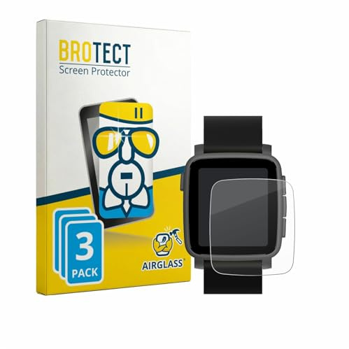 brotect Glass Screen Protector Film Compatible with Pebble Time 2 2026 (3 Pack) - Glass-Foil 9H Protection [Scratch Resistant, High Clarity]