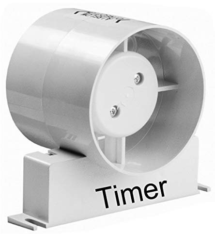 Manrose ID100T Inline Fan Std Timer Model Bathroom Extractor Fan 4 100mm (ID100T 4 (Timer Model))