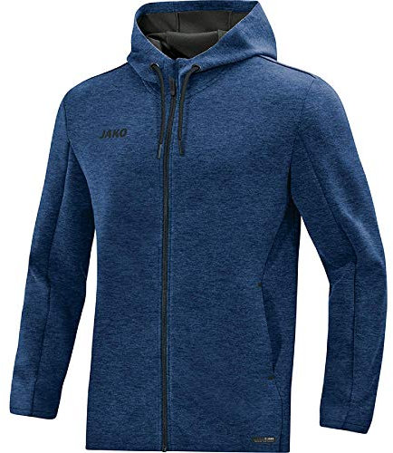JAKO Herren Kapuzenjacke Premium Basics, Marine-Meliert, L
