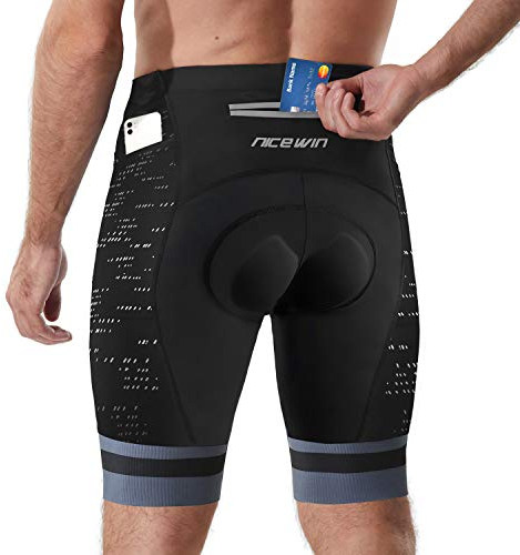 Men's Bike Shorts 4D Padded Cycling Bicycle Riding Pants Road Biking MTB Cycle Pockets Tights