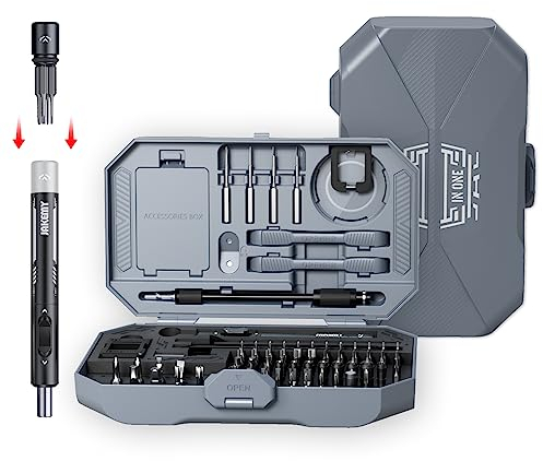 JAKEMY Mini Ratschenschraubendreher Magnetischer mit Bit Magazin 105 in 1 Feinmechaniker Schraubendreher Werkzeug Set für PC Laptop Handy Uhr Brille Kamera Tablet Elektronik