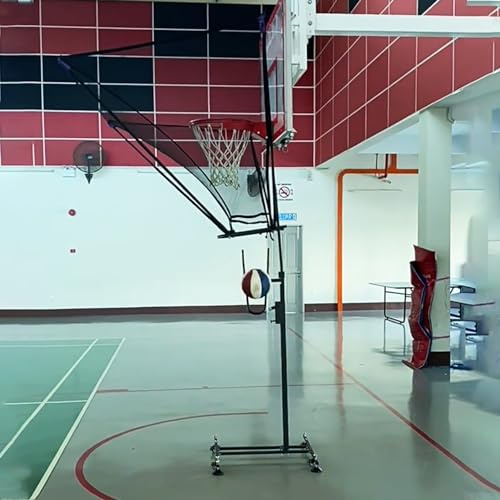 Retour de Ballon de Basket Système de Renvoi de Basket-ball Robuste pour L'entraînement au Tir, Système de Retour Du Rebondisseur de Basket-ball, Aide à L'entraînement Au Tir à L'intérieur et à L'exté