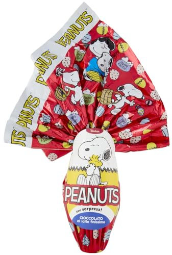 Walcor Uovo di Pasqua PEANUTS di cioccolato finissimo al latte con sorpresa all'interno da 240 grammi - Pasqua 2024 - CoCoCiok