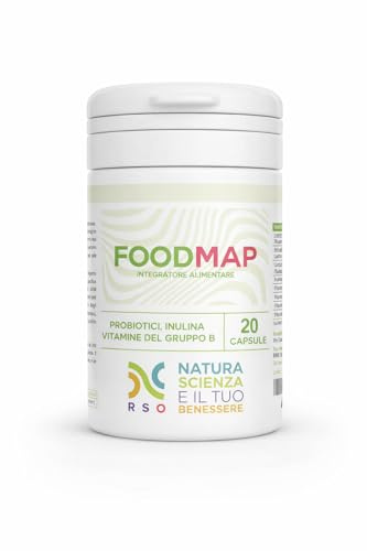 FOODMAP Probiotici 6 Miliardi con Inulina e Vitamine B – Integratore per Gonfiore, Digestione e Equilibrio Intestinale – 20 Capsule – Made in Italy