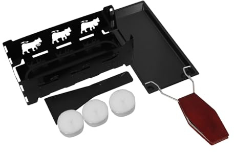 MERRYHAPY Parrilla Fundidora De Queso Raclette Ligero Calentador De Queso Blando Mango De Madera Antiadherente Para Fiestas