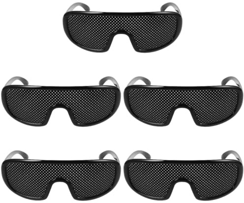 5 Pack Pinhole Eyeglasses for Decoration Lightweight Portable Eyeglasses for Men Women Visual Care Accessory for Reading Watching Tv Shopping