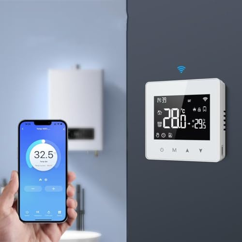 Wifi smart termostat för Tuya WiFi programmerbar termostat smart hem temperaturkontroll för gaspanna, programmerbar panna termostatstyrenhet
