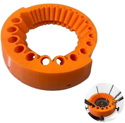 Fleymu Afilador de brocas con adaptador de amoladora angular, amoladora de 2-13 mm para afilado de precisión, herramienta de reharpening para brocas HSS, amoladora de 125 mm y carcasa de metal robusta