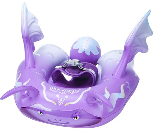 Swimbobo Bouée de natation innovante pour enfant - Stable sur l'eau, sûre et accrocheuse - Aide à la natation pour bébé - Violet