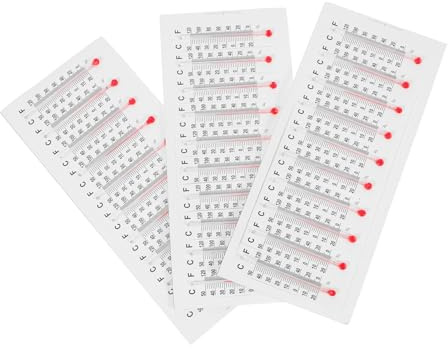 VICASKY 30 pièces jauges de température miniatures en verre affichage clair de poche petits thermomètres maison de poupée serre maison bureau décor lectures précises Thermomètre Facile à Lire