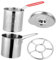 MUCKLILY 1Ensemble Friteuse Acier Inoxydable avec Panier de Friture et Couvercle Mini Pot à Friture pour Légumes Poisson Poulet et Steak Compatible Induction