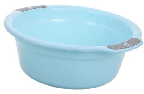 LALADEFIEE Bacinella Rotonda in Plastica Spessa, Facile da Trasportare e Ideale per Ragazzo Ragazza, per Lavare Frutta, Verdura in Bagno per Lavaggio Chioma
