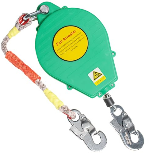 BOVDC Höhensicherungsgerät 3m/5m/7m/10m/15m/20m mit Sperre(Grün,5 Meter)
