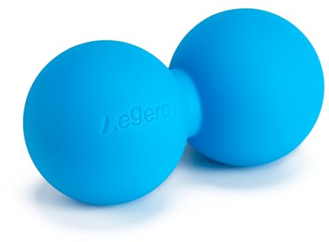 Aegero Peanut Massage Ball-Double Lacrosse Massage Ball, Mobility Ball for Myofascial Release,Yoga Therapy,Trigger Point Therapy,Muscle Knots and Acupoint Massage (Blue Firm Ball)