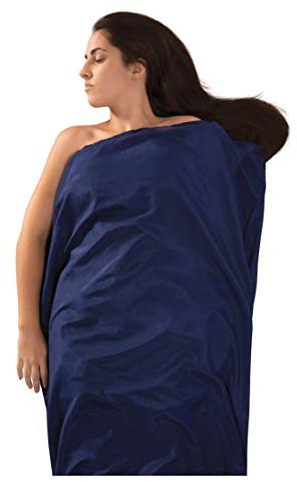 SEATO SUMMIT Gang ASLKCTNSTDNB Saco sábana seda/algodón trav. est. rect. Azul, Marineblau, Rect/73x36in