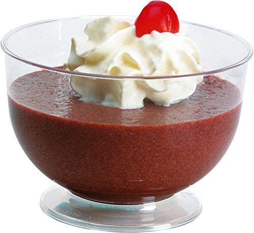 BATANIA 80 x Kunststoff Dessertschale/Puddingschale/Probierbecher, klar | 200 ml (0,21 € / Stück)