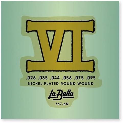 La Bella 767-6N Bass VI Nickel-Plated Round Wound Guitar Strings 26-95