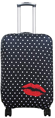 Explore Land Travel Luggage Cover Suitcase Protector Fits 23-26 Inch Case (Polkadot, M)
