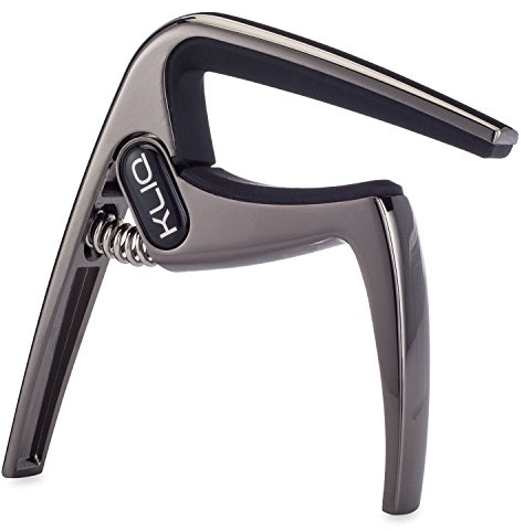 KLIQ Guitar Capo for Acoustic and Electric 6-String Guitars, Black Chrome