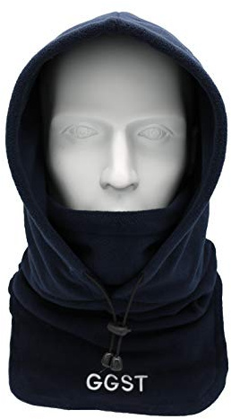 GG ST Balaclava Windproof Ski Mask Winter Thermal Fleece Hood Heavyweight Neck Warmer Snood Outdoor Sports Face Covers Hat for Men & Women Navy