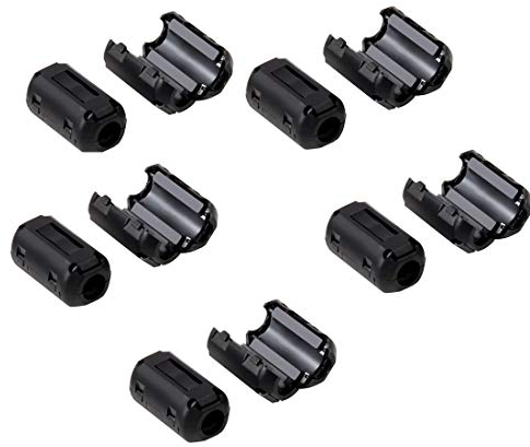 F Season EMI RFI - 10 filtri anti-interferenza con nucleo in ferrite, clip per cavo da 5 mm
