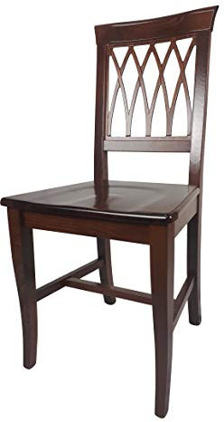 Sedam Srl Sedia Griglia, in Legno Massello, Vari Colori e Sedute, ORDINE MINIMO 2 PEZZI (Noce, Massello)