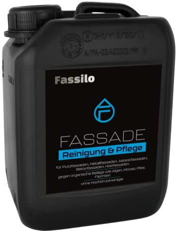 FASSILO Fassadenreiniger - Grünbelagentferner für Putz, Metall, Beton, Holz & Co. - ohne Hochdruckreiniger (2,5 l)