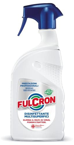 FULCRON Disinfettante Multisuperfici, Detergente Inodore, Elimina il 99,9% di Virus, Funghi e Batteri, 750 Ml