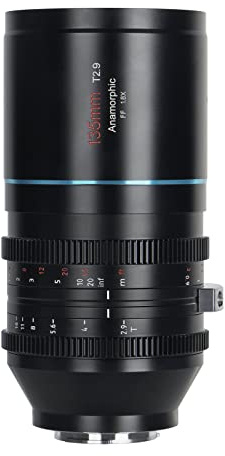 SIRUI Lente anamórfica de 135 mm T2.9 1,8 x Marco Completo, Lente anamórfica teleobjetivo (Montura E Venus 135 mm)