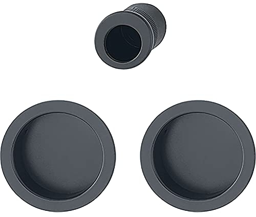 HOPPE Set di 2 conchiglie scorrevoli BL rotonde con manico a stella, in alluminio nero opaco