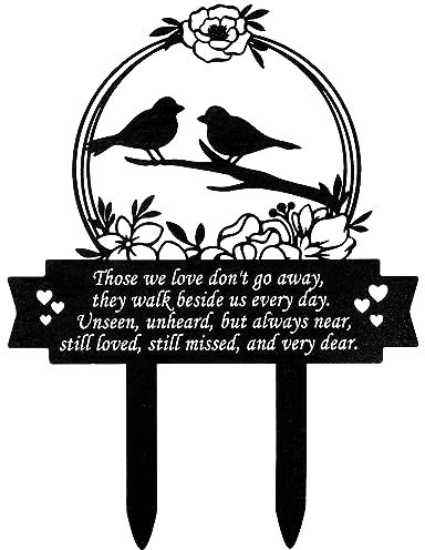 MENIBBLER Personalised Memorial Plaque Stake,Rust-proof Metal Memorial Grave Markers Sympathy Bird Grave Memorial Plaques Meaningful Sympathy Grave Plaque Garden Grave Decorations for Outdoor Garden