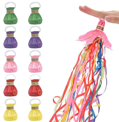 APOMOONS 10 Pcs Party Luftschlangen zum Werfen, Party Wurf Luftschlangen, Handwurf Luftschlangen Bomben, Handwerfende Bänder, Popper Konfetti Luftschlangen für Party Hochzeit Abschlussfeier