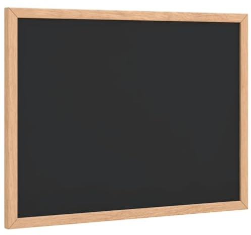 vidaXL Griffeltavla med ram av massiv furu svart 40x30 cm