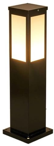 ASerZenith Lampada da Prato con Base E27, luci da Esterno, luci a pilastro Impermeabili IP45, luci a Colonna retrò, Lampada a Colonna in lamiera zincata per Garage, Padiglione, cort(One Color-3.9in)