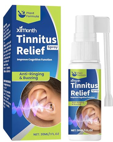 Tinnitus Relief Spray, Tinnitus Ear Spray for Reduce Ear Noise Hearing Loss and Ringing Ears