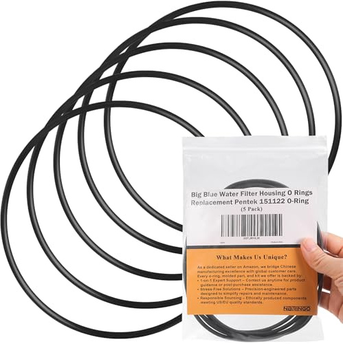 NBRINGO 5-Pack Big Blue Water Filter Housing O-Ring - Replacement Pentek 151122 O-Rings Also Compatible with Pentek #10 & #20 Big Blue, APEC HBB-10/HBB-20 (Buna-N)