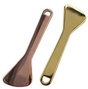 DECORNIJIA Crema Para Ojos Barra Cuchara Para Masaje Ocular De Aleación De Zinc Herramienta De Belleza Para Uso Maquillaje Cuchara Para Ojos Dorada Aliviar La Fatiga Ocular