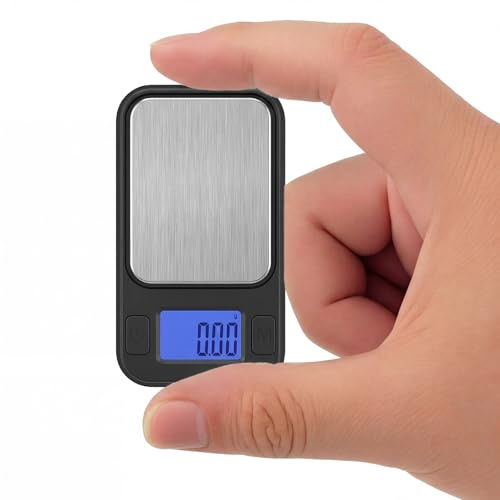 Diyife precisionsvåg 0,01 g/200 g, 8 olika viktenheter, med förvaringslåda | Ultrabärbar finvåg, med LCD-display och tara-funktion Köksvåg, brevvåg för livsmedel, smycken, medicin, laboratorium