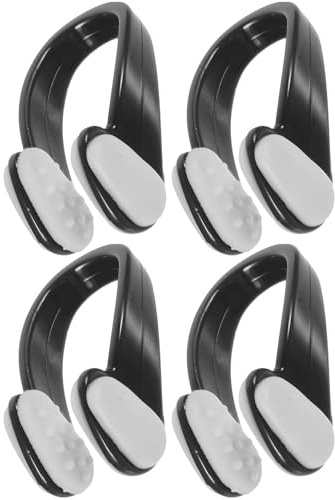 HANABASS Clip Nasali per Nuoto in Silicone 4 Pezzi, Tappi Nasali Antiscivolo per Adulti, Protezione Nasale Comoda per attività Acquatiche e Piscina