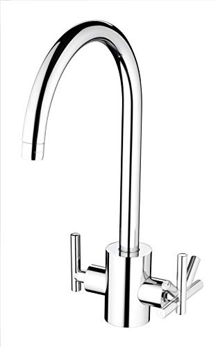 Bristan Artisan Kitchen Sink Tap with 3in1 Operation, Instant Cold Filtered, Hot and Cold Water Supply, High Arch Faucet with Lever Handles, Chrome - AR SNKPURE C