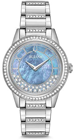 Bulova Damen Analog Quarz Uhr mit Edelstahl Armband 96L260