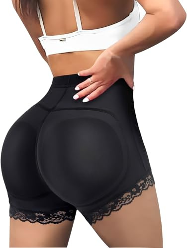 LODAY Womens Butt Lifter Padded Lace Panties Hip Enahncer Body Shaper Boyshort Underwear